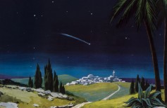 Céu estrelado para presépio