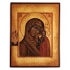 icone virgem de kazan pintado madeira