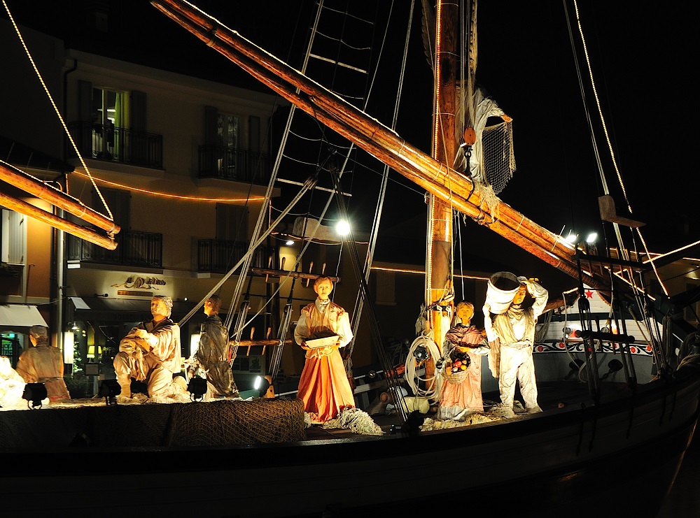 O presépio flutuante em Cesenatico