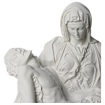 Imagem Pieta de Michelangelo marmore branco reconstituído 40 cm