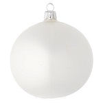 Bola de Natal vidro bege decoro ouro 100 mm