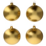 Bolas árvore de Natal vidro soprado ouro opaco 100 mm 4 unidades