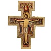 Crucifixo São Damião impressão sobre madeira