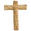 Crucifixo em madeira de lenga esculpido à mão 35x25x5 cm Mato Grosso