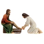 Cena da vida de Jesus Cristo Lava-pés, 9 cm 150x150