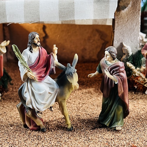 Cena entrada de Jesus em Jerusalém 9 cm 