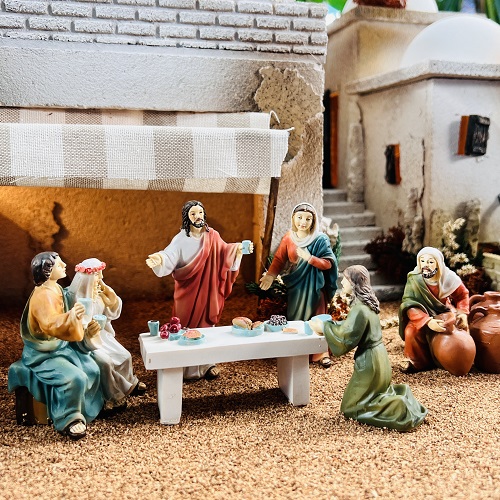 Vida de Jesus Cena Bodas de Caná figuras 9 cm resina