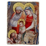 Adoração dos Magos Giotto detalhe 12x16 cm retouch Bottega Tifernate