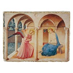 Anunciação 9x12 cm Fra Angelico retouch Bottega Tifernate