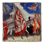 Fuga para o Egito Giotto 9x9 cm Bottega Tifernate essential