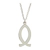 colar pingente branco