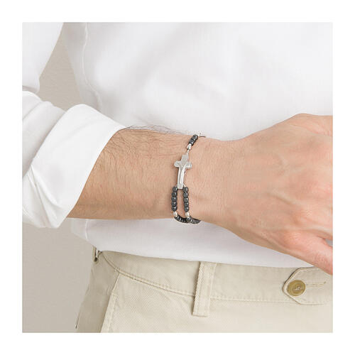 Magnificat Rosalet Ghirelli hematita e prata 925