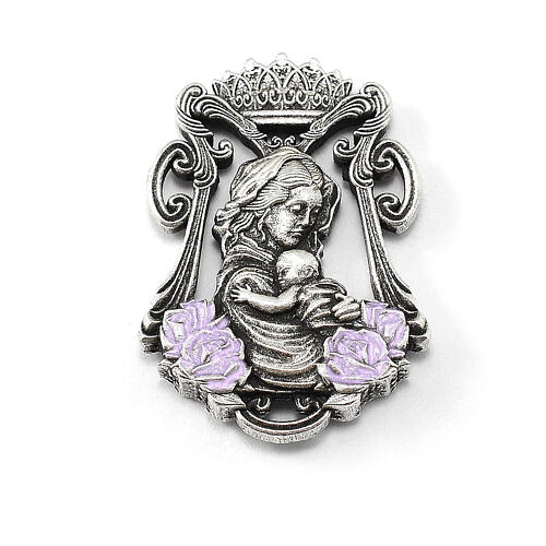 Terço Ghirelli mulher 10 mm vidro de Murano prata efeito antigo