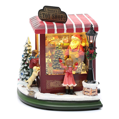 Loja de brinquedos natalinos 20x25x15 cm 