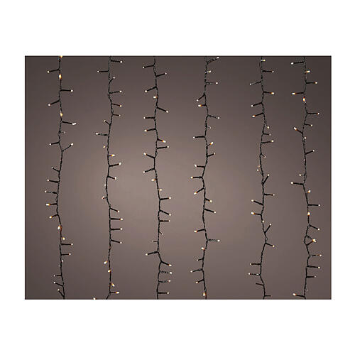 corrente luminosa luz dourada 1080 leds cluster sparkle 240x240 cm int ext